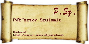 Pásztor Szulamit névjegykártya